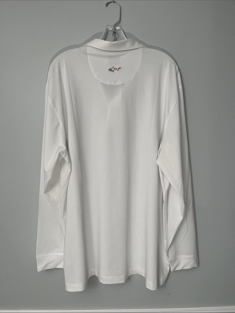 Greg Norman Men’s White Long-Sleeve Polo Shirt - Picture 3 of 4